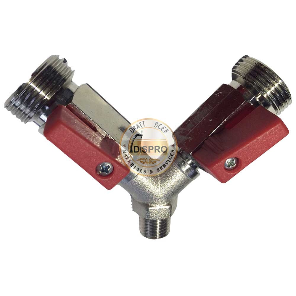 Bifurcador Con Llave Rosca G1/4 - 2 x 5/8&quot;