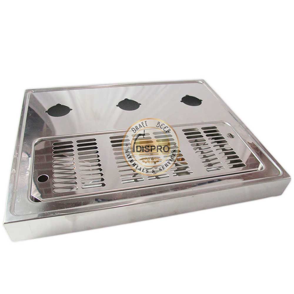 Bandeja Inox 500x400x50mm 3 Ag. 50mm