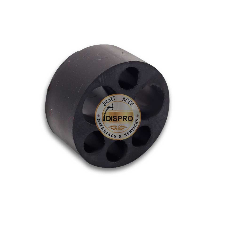 Tapón de Goma con 2 agujero 9mm