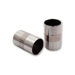 [CM003] Unión de Acero Inox d 20x23mm x 40mm largo (1")